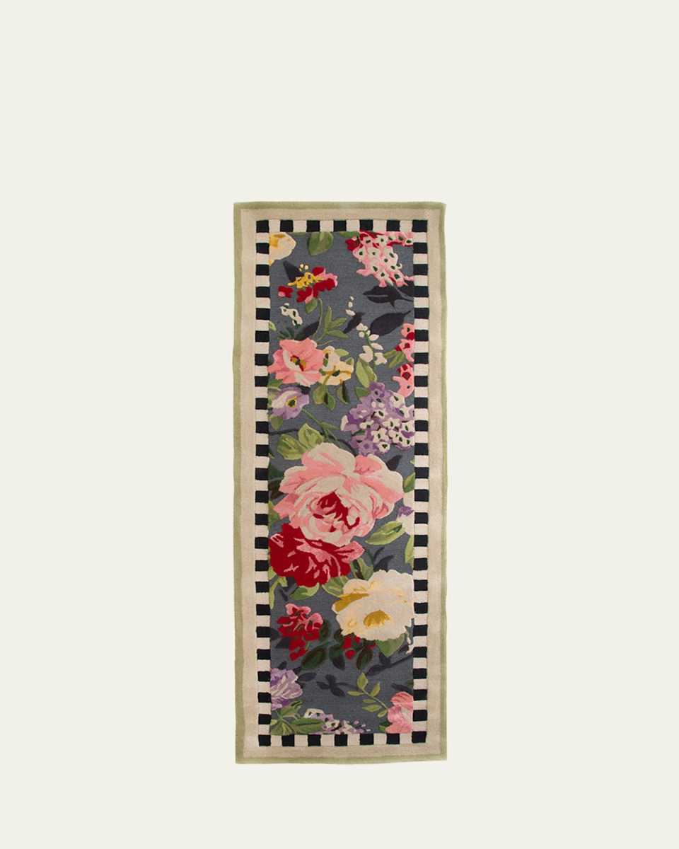 Tudor Rose Rug, 3' x 8'